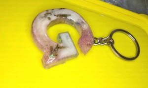 Resin Letter &#34;G&#34; Keychain