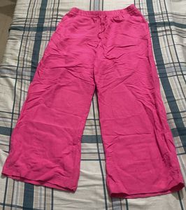 Linen Pink Palazzo Pants