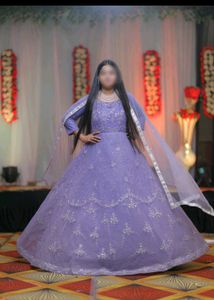 Elegant Lavender Ethnic Gown