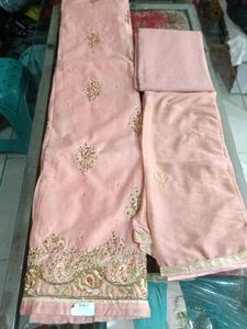 Peach Embroidered Salwar Kameez Suit