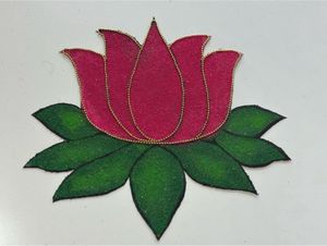 Rangoli Combo Of 2 Lotus  Patch