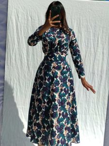 Floral Maxi Fit And Flare Aline Dress