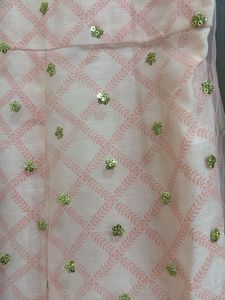 Peach Embroidered Kurta Set