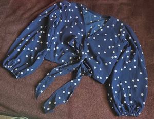 Polka Dot Tie-Front Top💟