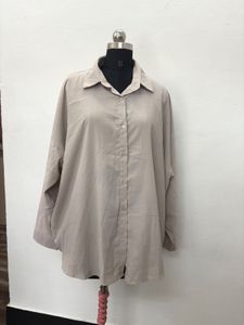 Elegant Beige Oversized Shirt