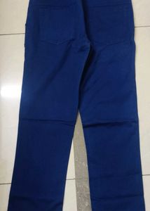 Blue Straight Jeans (custom stitched pure cotton)