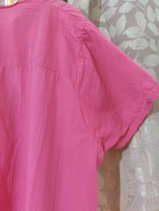Pink Cotton Flowy Dress