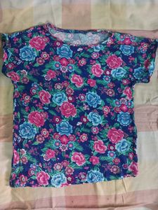 Elegant Floral Cotton Top