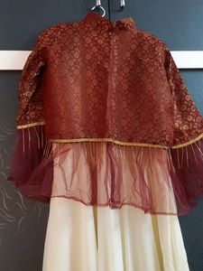 Umbrella Gown With Banarasi Koti