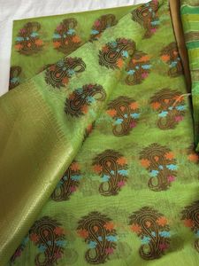 Elegant Green Banarasi Suit Set