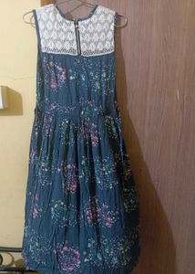 Grey Multicolour Flare Frock