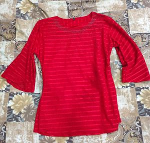 Red Embellished Top
