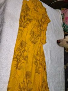 Yellow Floral Print Top