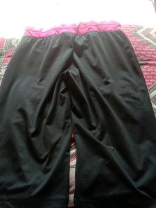 Black Cropped Athletic Pants