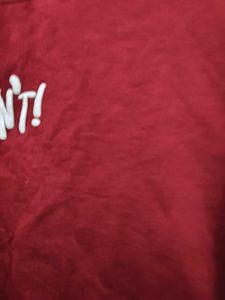 Maroon Graphic Print Tee