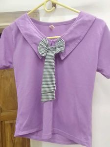 Cute Purple Bow T-Shirt