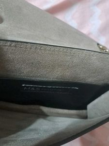Black Pure Leather Chain Strap Bag
