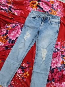 Ripped Light Wash Jeans