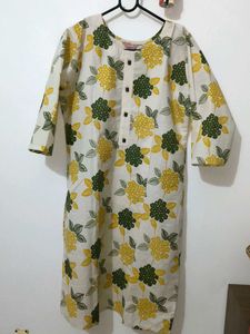 Floral Print Cotton Kurti