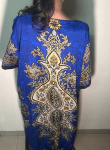 Vintage Blue Patterned Kaftan