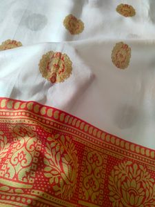 Red And White Saree ❤️