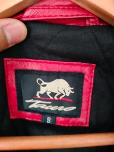 Red Casual Lether Jacket (Women&#39;s)