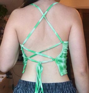 Green Tie-Dye Cami Top