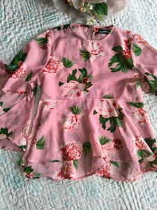 Floral Print Pink  Top
