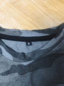 Camouflage Print Long Sleeve Top