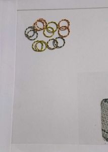 Colorful Twisted Nose Rings Of 12 Pcs