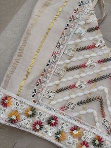 Embroidered Ethnic Crop Top with shrug