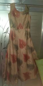 Light Brown Women Party Wear Gown/Dress