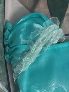 Cute Teal Flower Girl Dress