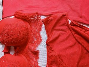 Red Lingerie Set With Camisole
