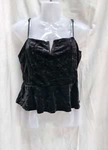 152310. Velvet Peplum Cami Top