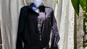 CUTE BLACK LONG TOP