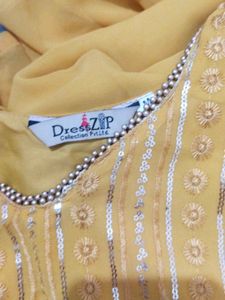 Yellow Embellished Kurti