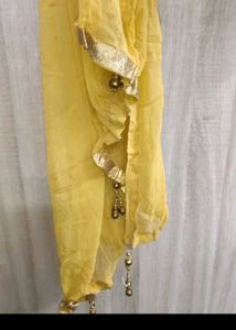 Gold Embellished Kurti Shara Set