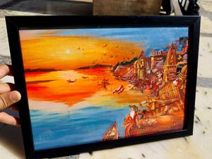 mahakumbh banaras ghat painting ✨️