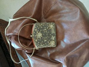Fancy Sling Bag with Metal Handle