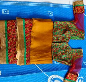Elegant Embroidered Saree Set