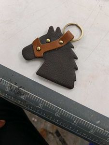 Leather Horse Keychain