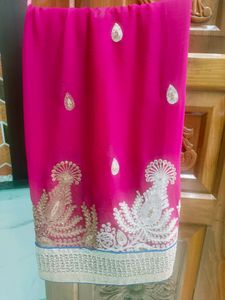 Fully Embroidered Crepe Saree At Minimum Price ✨💗