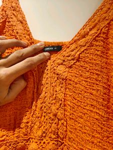 Orange Embroidered Dress