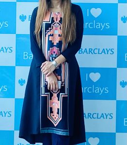 W | Stylish Navy Blue Kurta