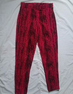 Pink &amp; Black Textured Pants