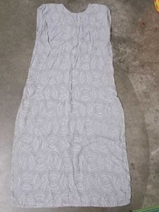 Grey Embroidered Kurta