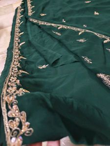 Unique Aari An Zardozi Work Saree 🤩
