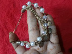 Pearl &amp; Chain Bracelet