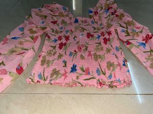 Floral Puff Sleeve Top